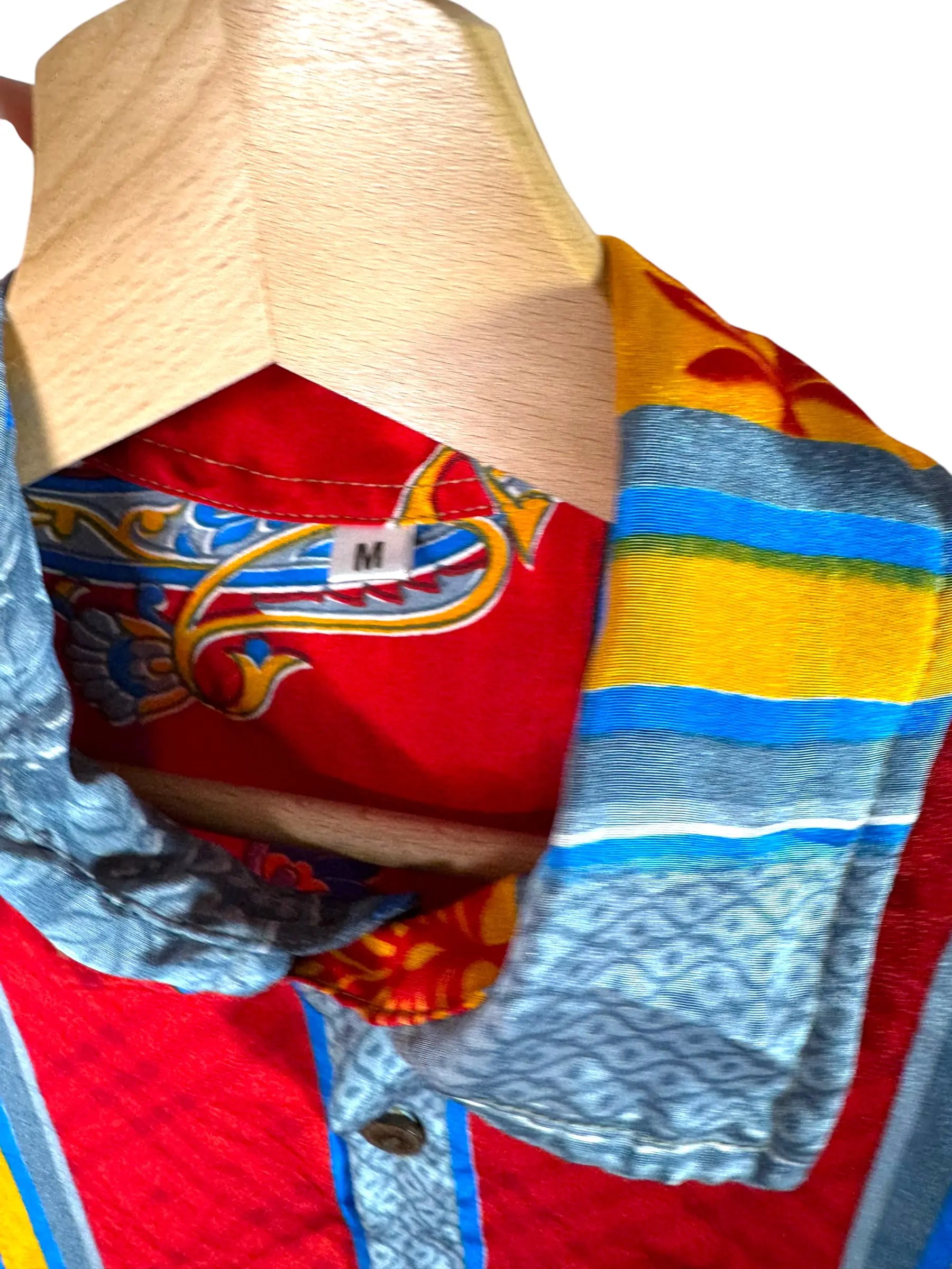 Camicia Etnica Rossa Paisley - Sari - Taglia M