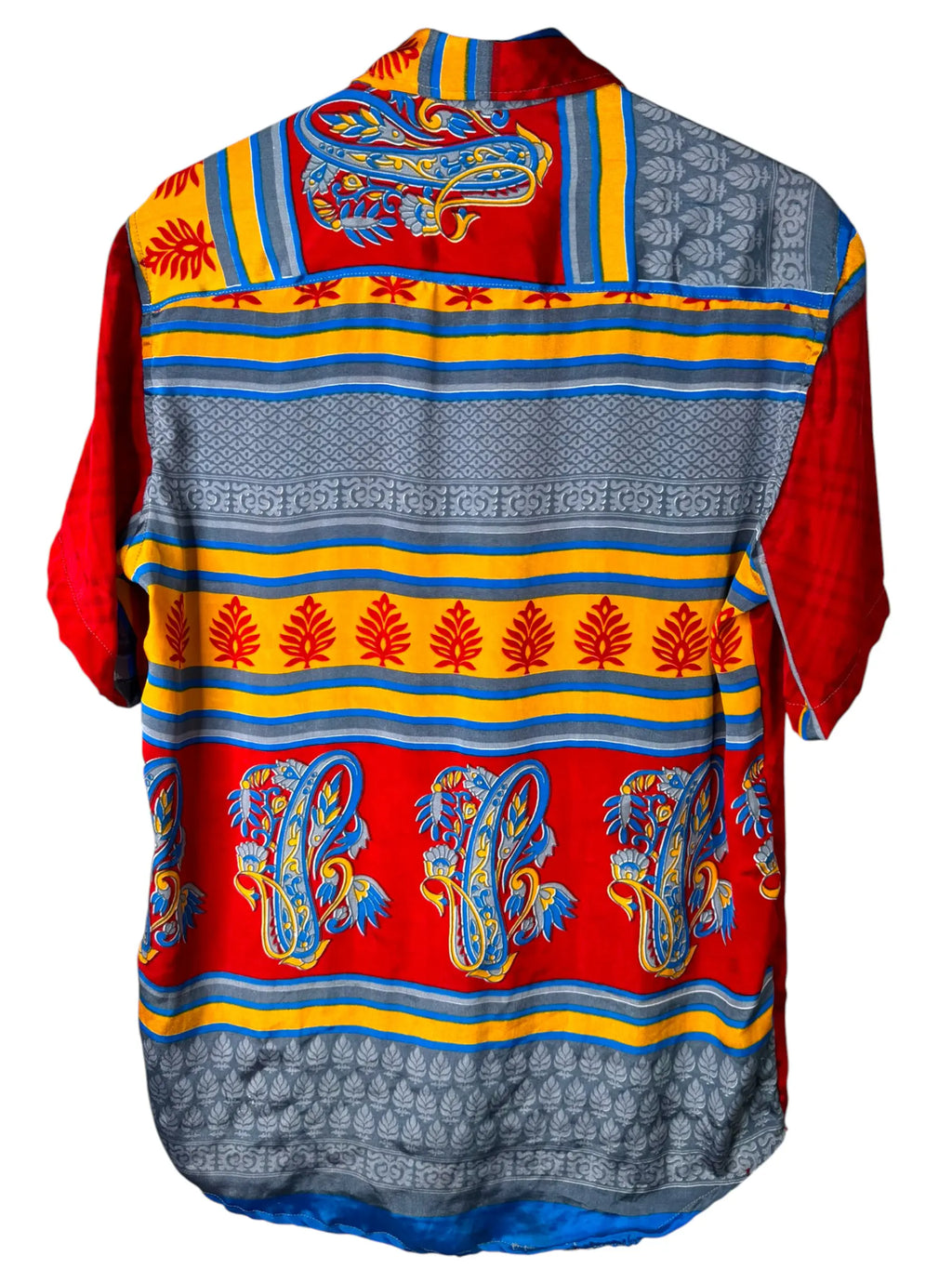 Camicia Etnica Rossa Paisley - Sari - Taglia M