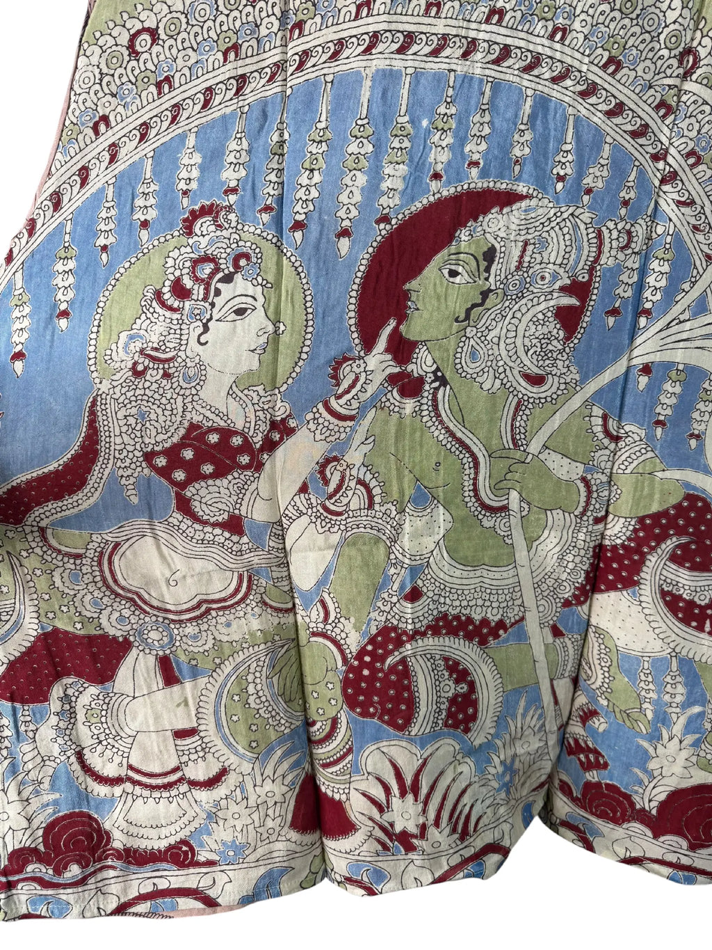 Camicia Etnica Sari Block Print Rosa Antico Figure Unisex - Taglia XL CAMICIE PARTICOLARI