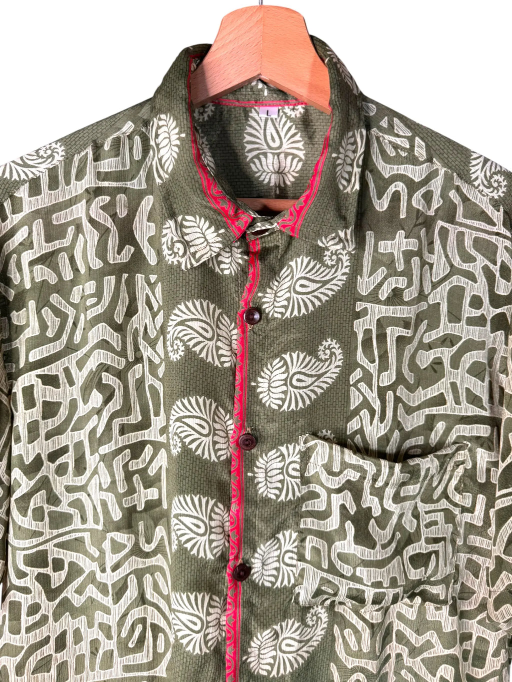 Camicia Particolare Verde Militare - Sari - Taglia L