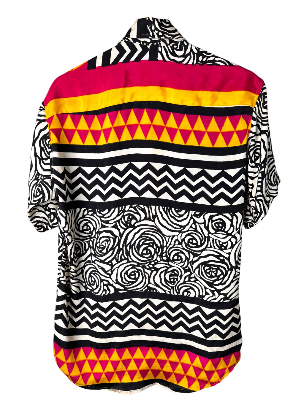 Camicia Particolare Optical Rosa e Nero - Sari - Taglia M