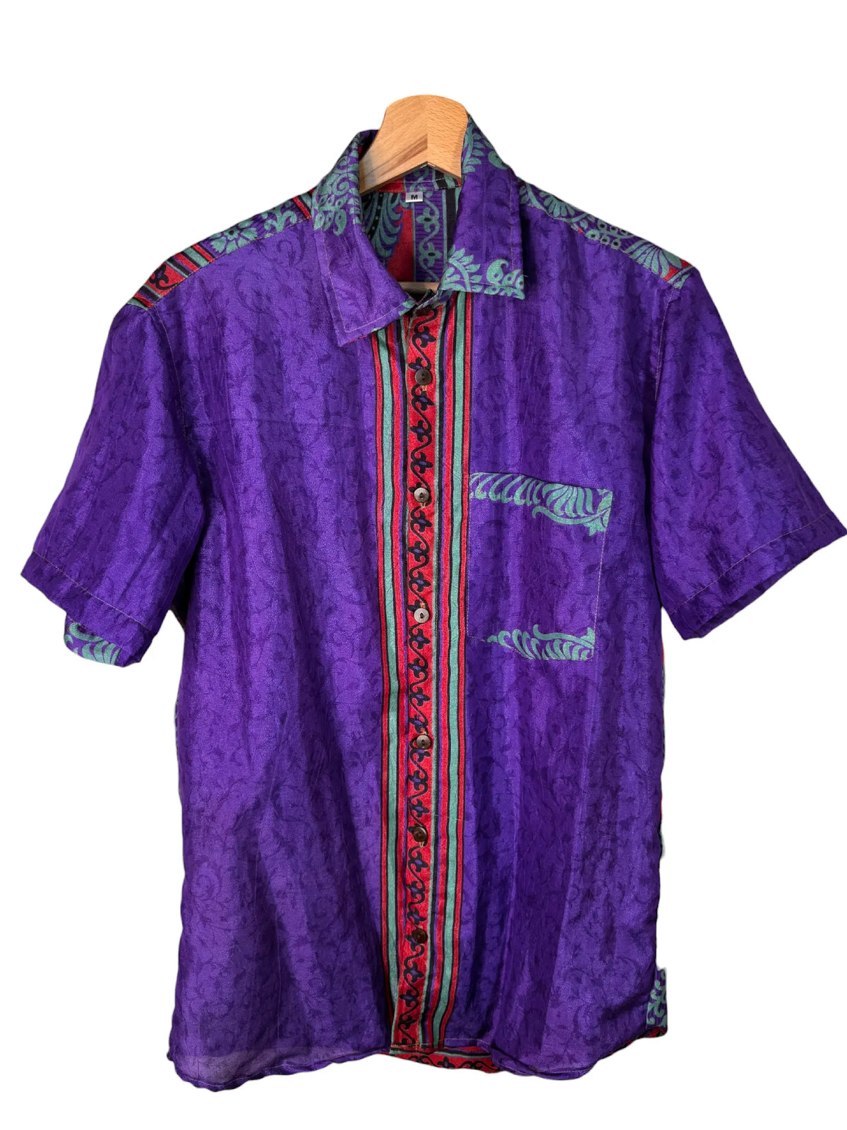Camicia sari indiani unisex viola paisley etnica Unisex - taglia M CAMICIE PARTICOLARI
