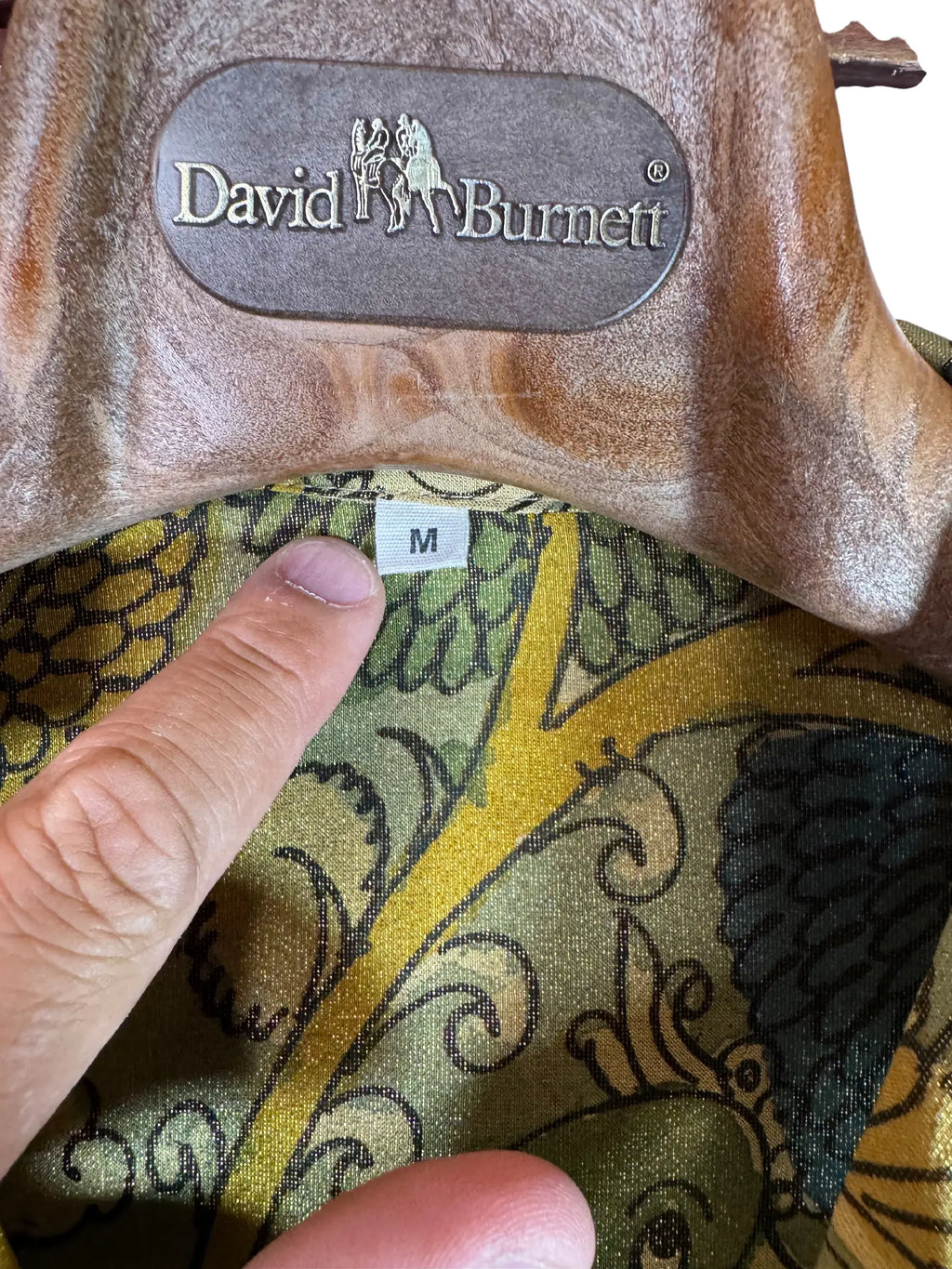 Camicia Etnica Seta Tussar Filo Oro Kalamkari Vacche - M