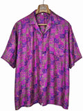 Camicia Etnica Sari Fucsia Motivo Paisley - Taglia M