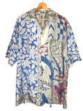 Camicia Etnica Kalamkari Danzatrici Cotone Blu - Taglia L