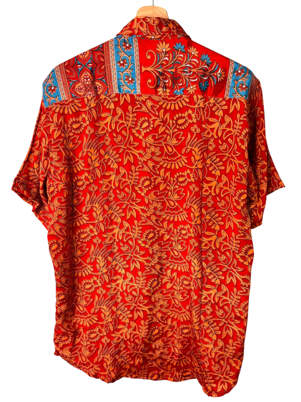Camicia Particolare Rossa e Azzurra - Sari - Taglia L