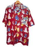 Camicia Etnica Kalamkari Mudra Rosso - Taglia S