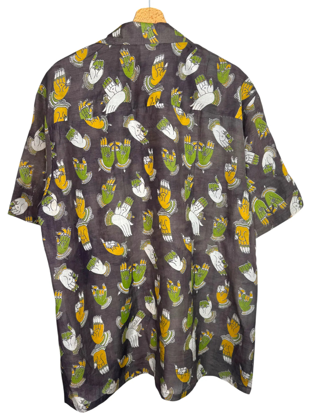 Camicia Etnica Kalamkari Mudra Grigio - Taglia M