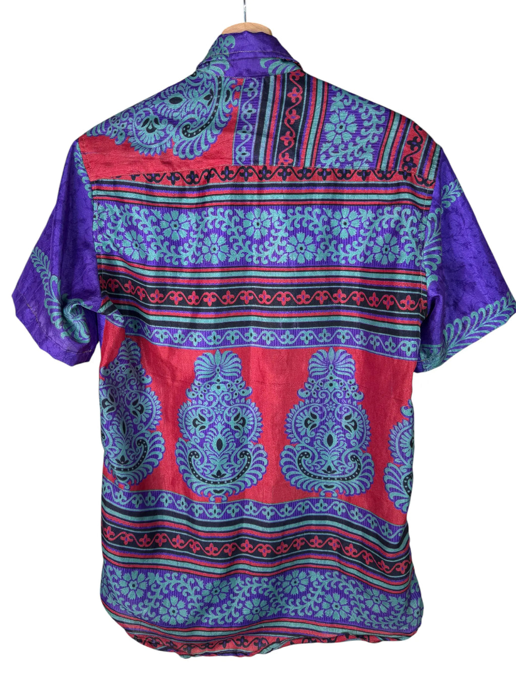 Camicia sari indiani unisex viola paisley etnica Unisex - taglia M CAMICIE PARTICOLARI