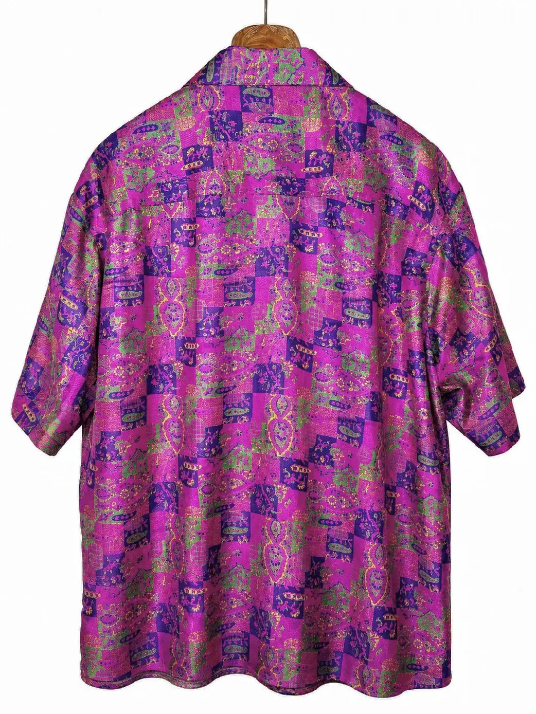 Camicia Etnica Sari Fucsia Motivo Paisley - Taglia M