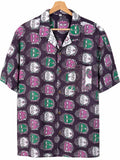 Camicia Kalamkari Block Print Volti Divini e Uccelli Unisex - Taglia XL CAMICIE PARTICOLARI