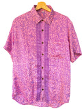 Camicia Etnica Rosa Viola - Paisley Sari - Unisex Festival - Taglia L