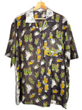 Camicia Etnica Kalamkari Mani Sacre Cotone Grigio - Taglia L