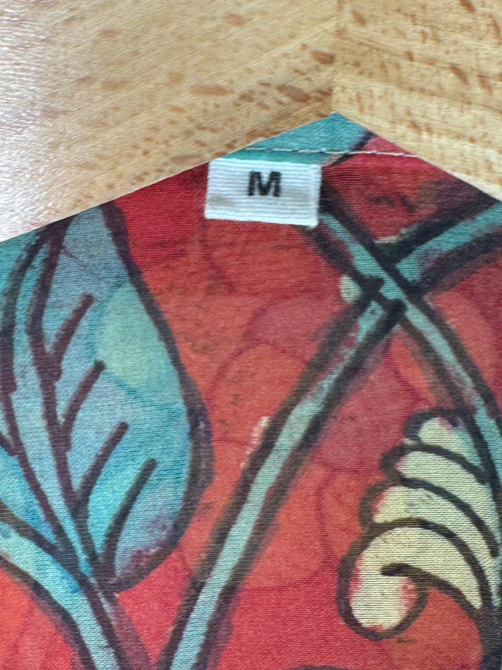 Camicia Etnica Seta Tussar Organza Fenici Fiori - Tg M