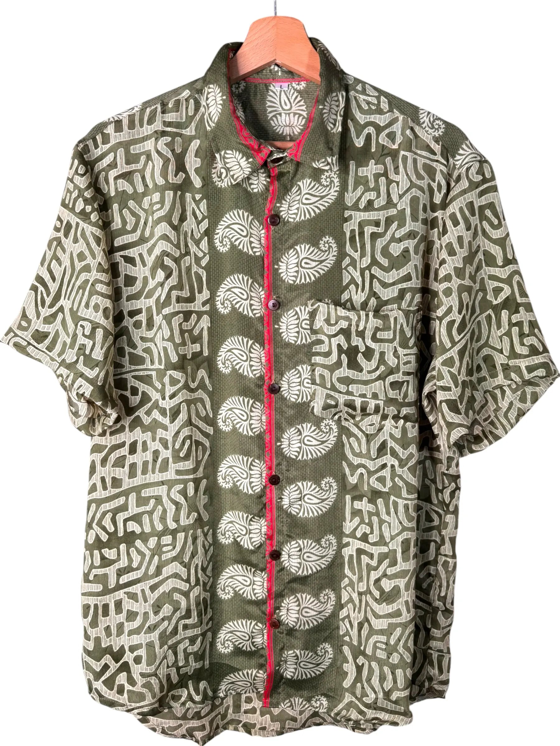 Camicia Particolare Verde Militare - Sari - Taglia L