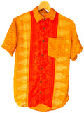 Camicia Etnica Arancione Paisley Vintage Boho Festival - Taglia S