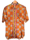 Camicia Particolare Arancio e Rosa - Sari - Taglia L