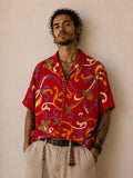 Camicia Particolare Rossa Fantasia - Sari - Taglia L CAMICIE PARTICOLARI